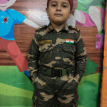 A child in army uniform
