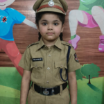 a girl in police uniform